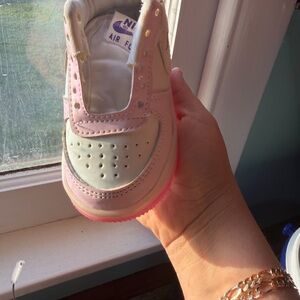 No label Kids Pink and Cream Sneakers